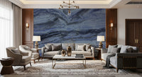 Indigo Veined Marble Slab Wall Mural