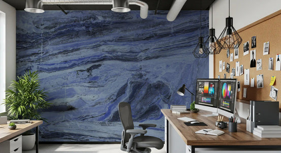 Midnight Stratum Marble Wall Mural