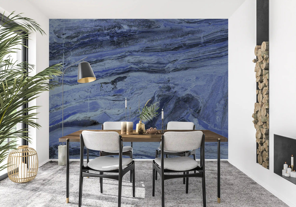 Midnight Stratum Marble Wall Mural
