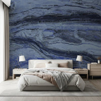 Midnight Blue Ethereal Marble Wall Mural