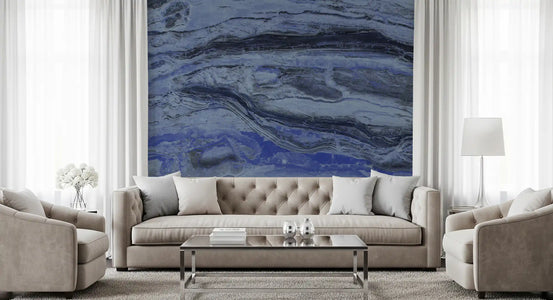 Midnight Blue Ethereal Marble Wall Mural