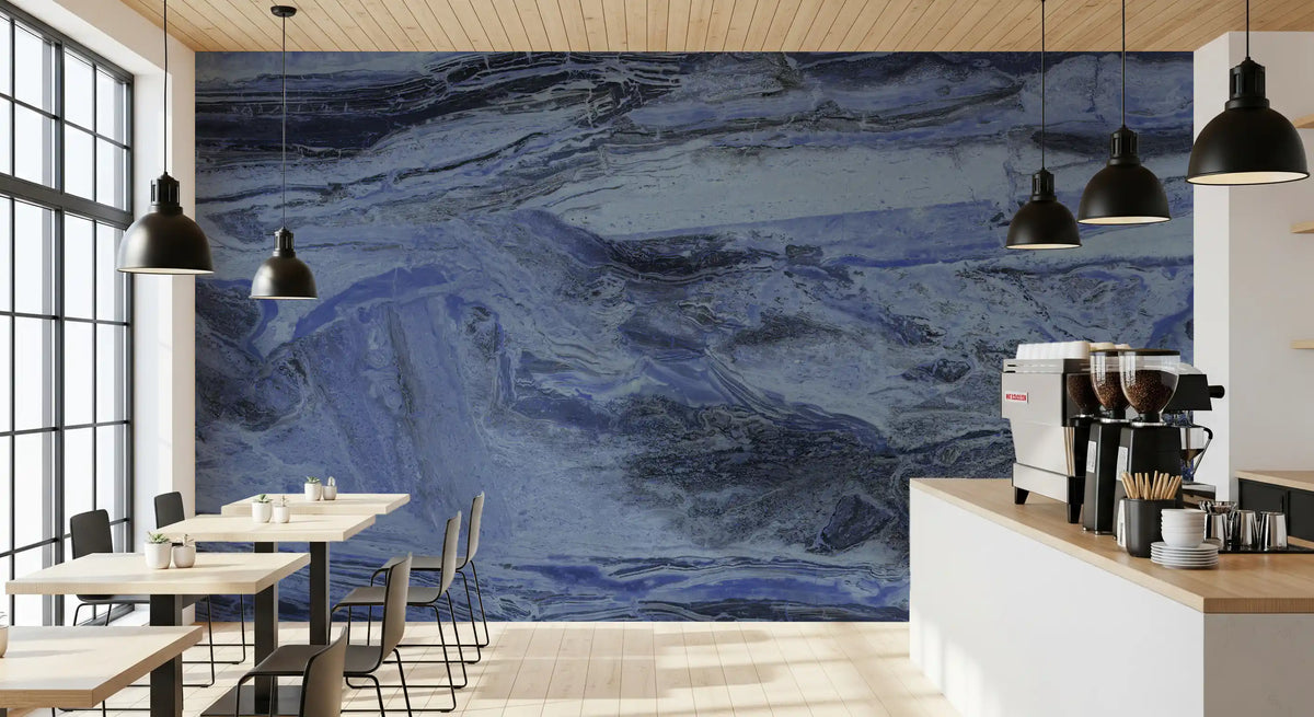Indigo Veined Slate Wall Mural
