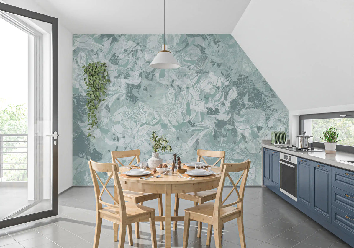 Warm Botanical Floral Wall Mural Wall Mural