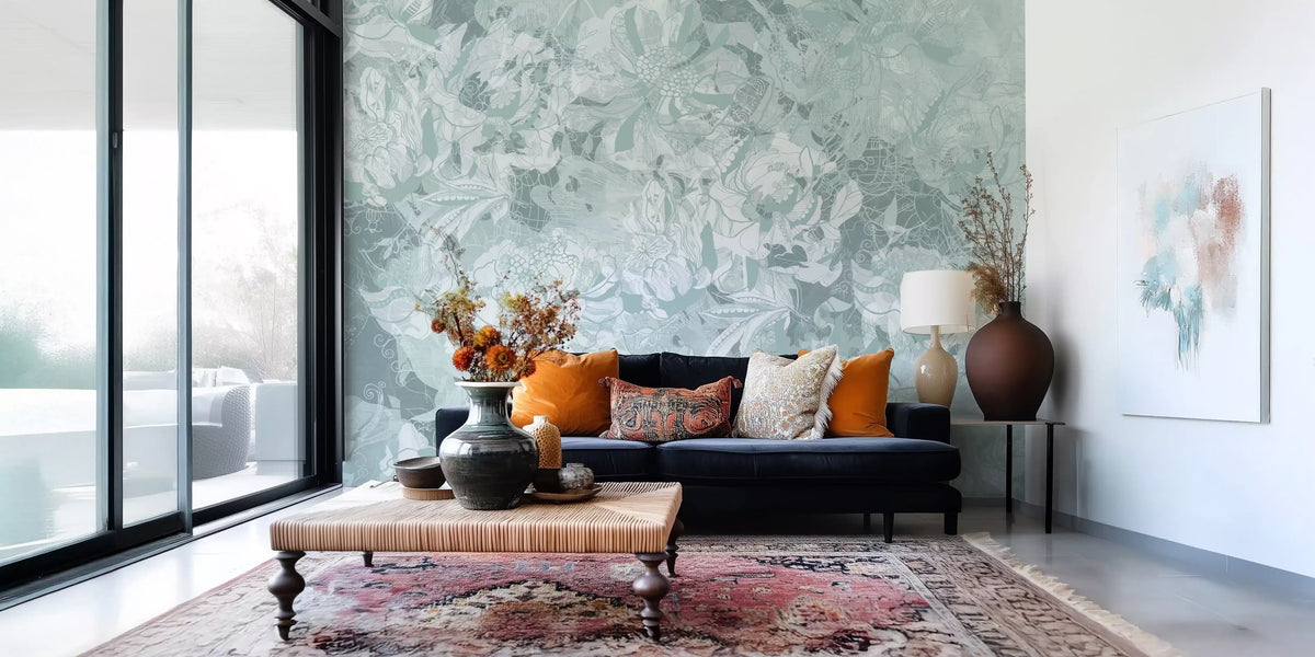 Warm Botanical Floral Wall Mural Wall Mural