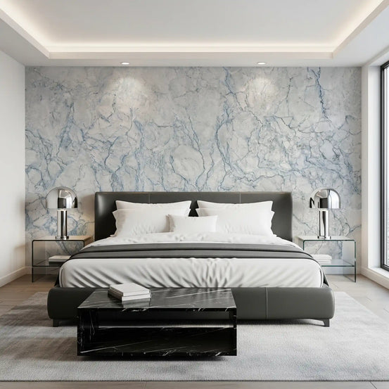 Arctic Veined Marble Texture Wall Mural