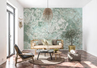 Rich Sage Olive Botanical Floral Wall Mural Wall Mural