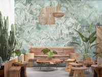 Rich Sage Olive Botanical Floral Wall Mural Wall Mural