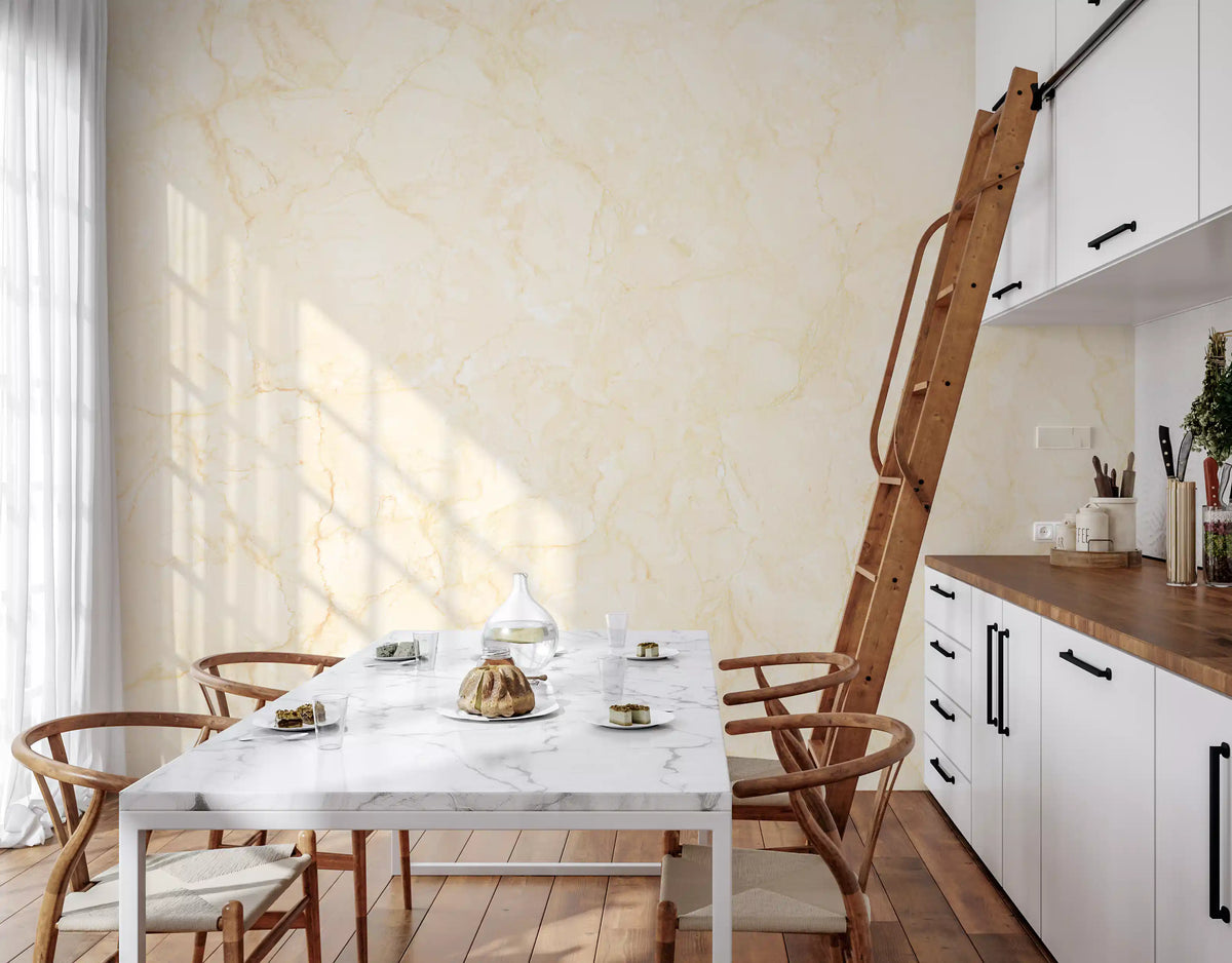 Cream Marble Vein Texture Wall Mural
