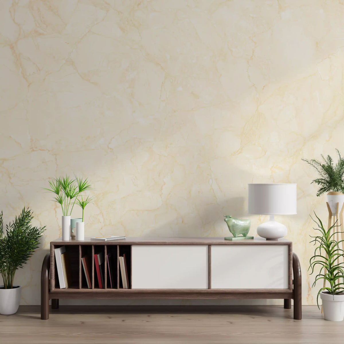 Cream Marble Vein Texture Wall Mural