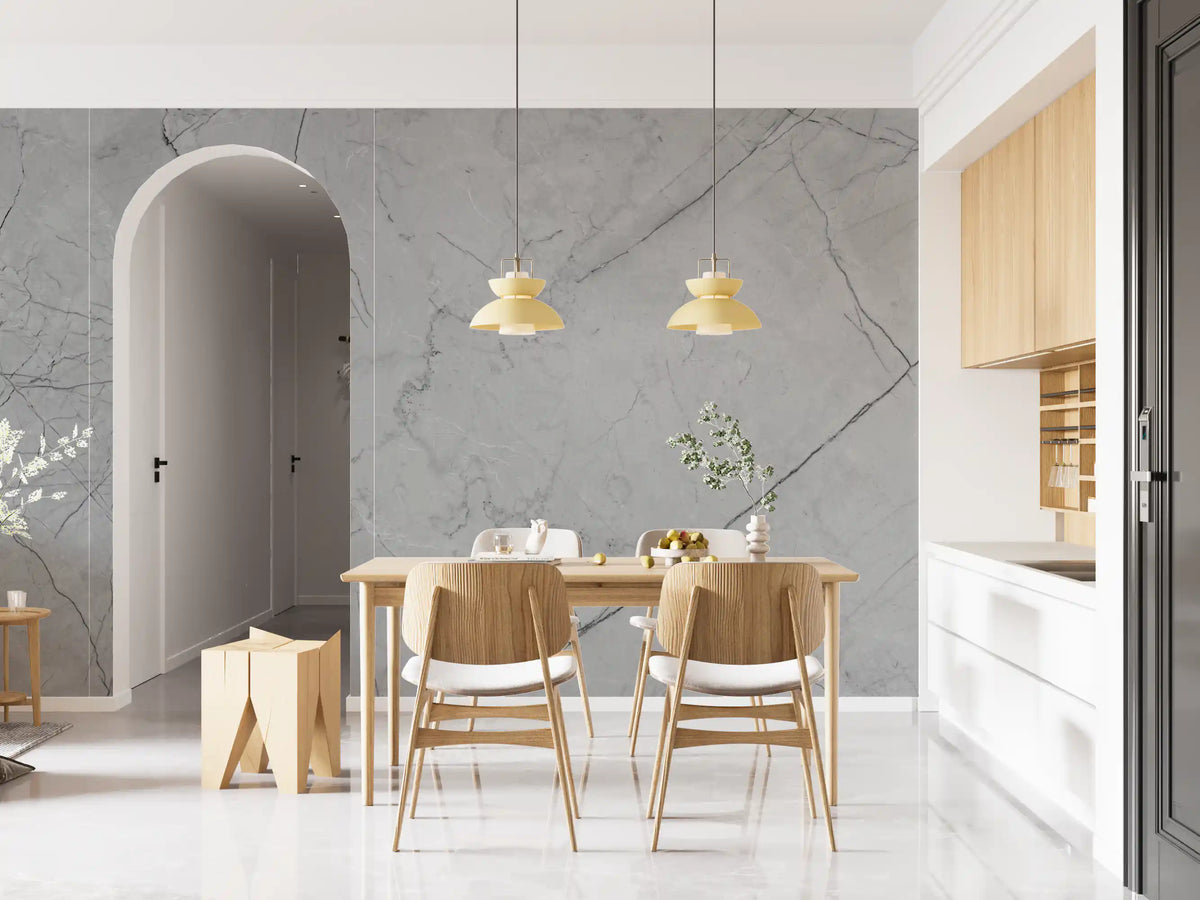 Minimalist Grey Marble Veining Wall Mural