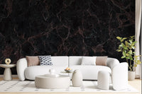 Midnight Obsidian Veins Wall Mural