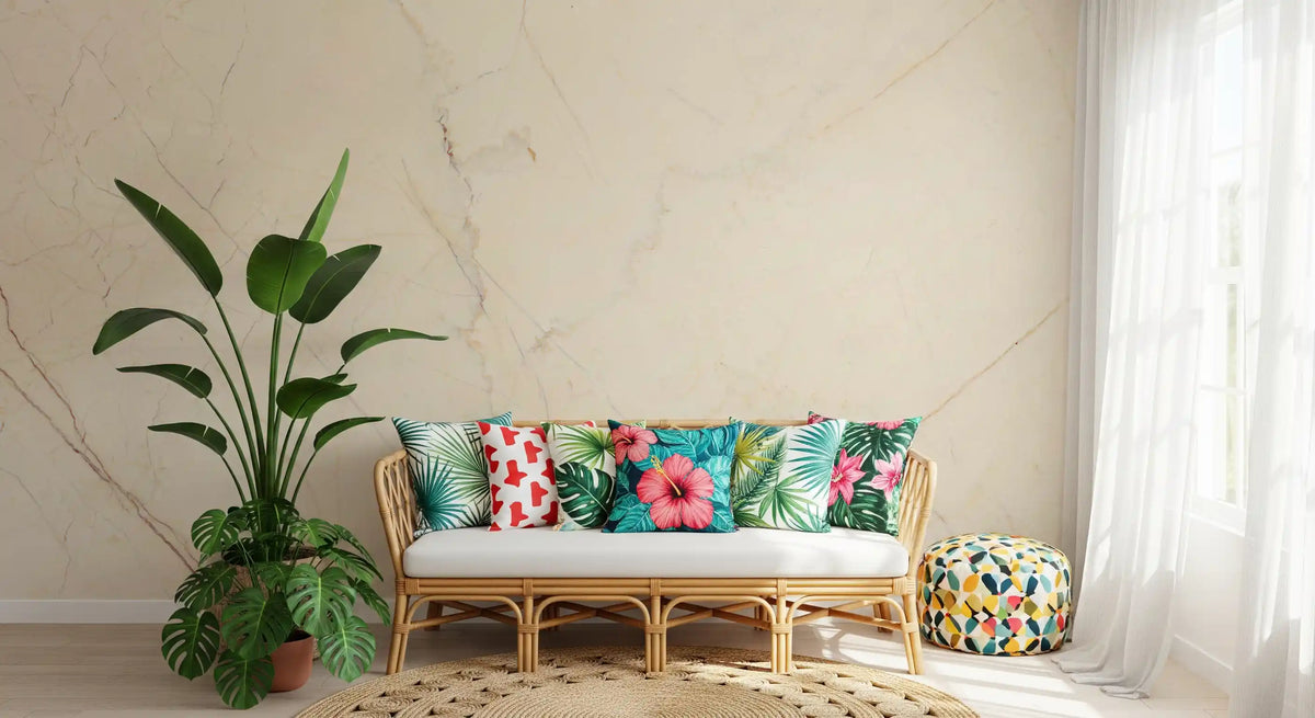 Cream Marble Stone Texture Wall Mural