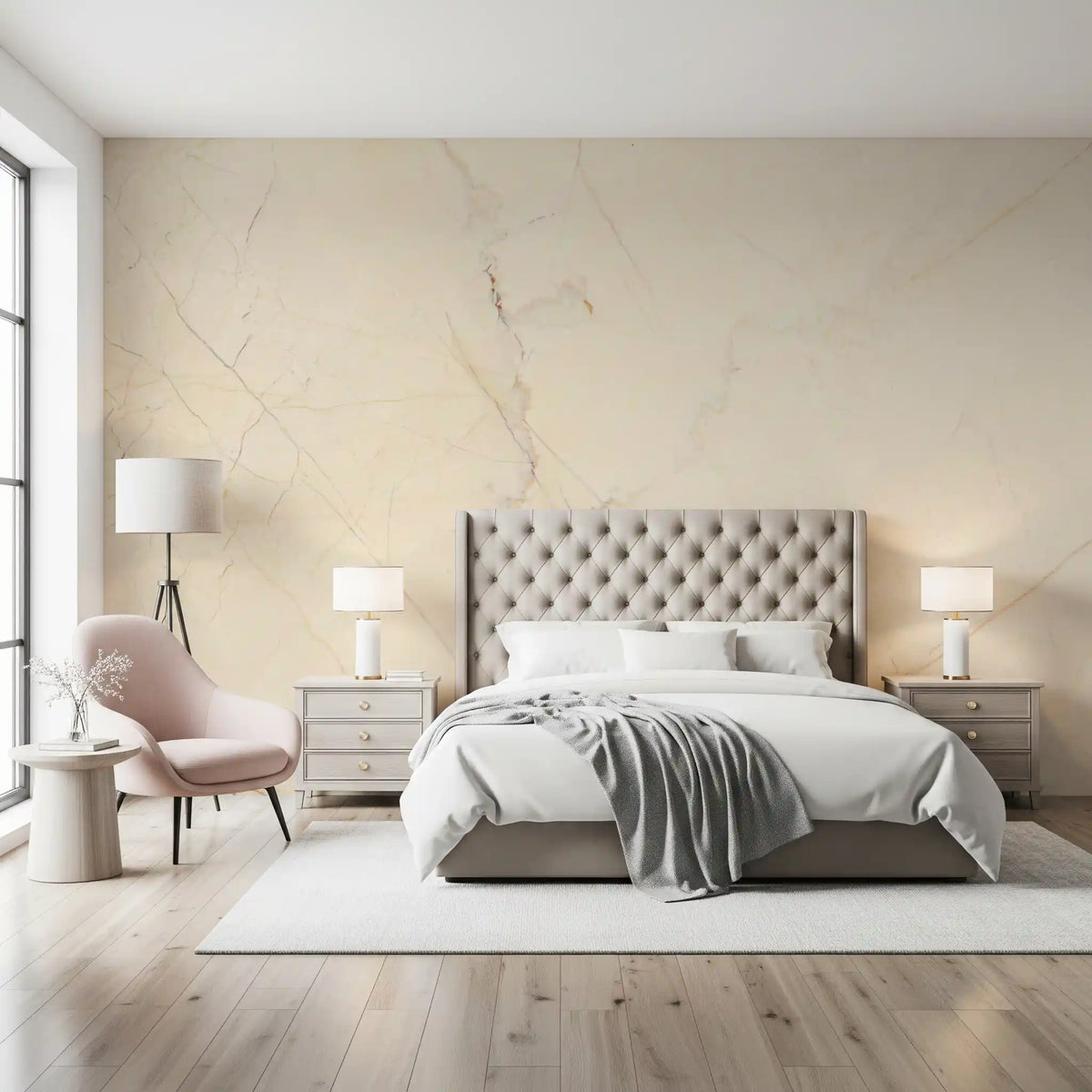 Cream Marble Stone Texture Wall Mural