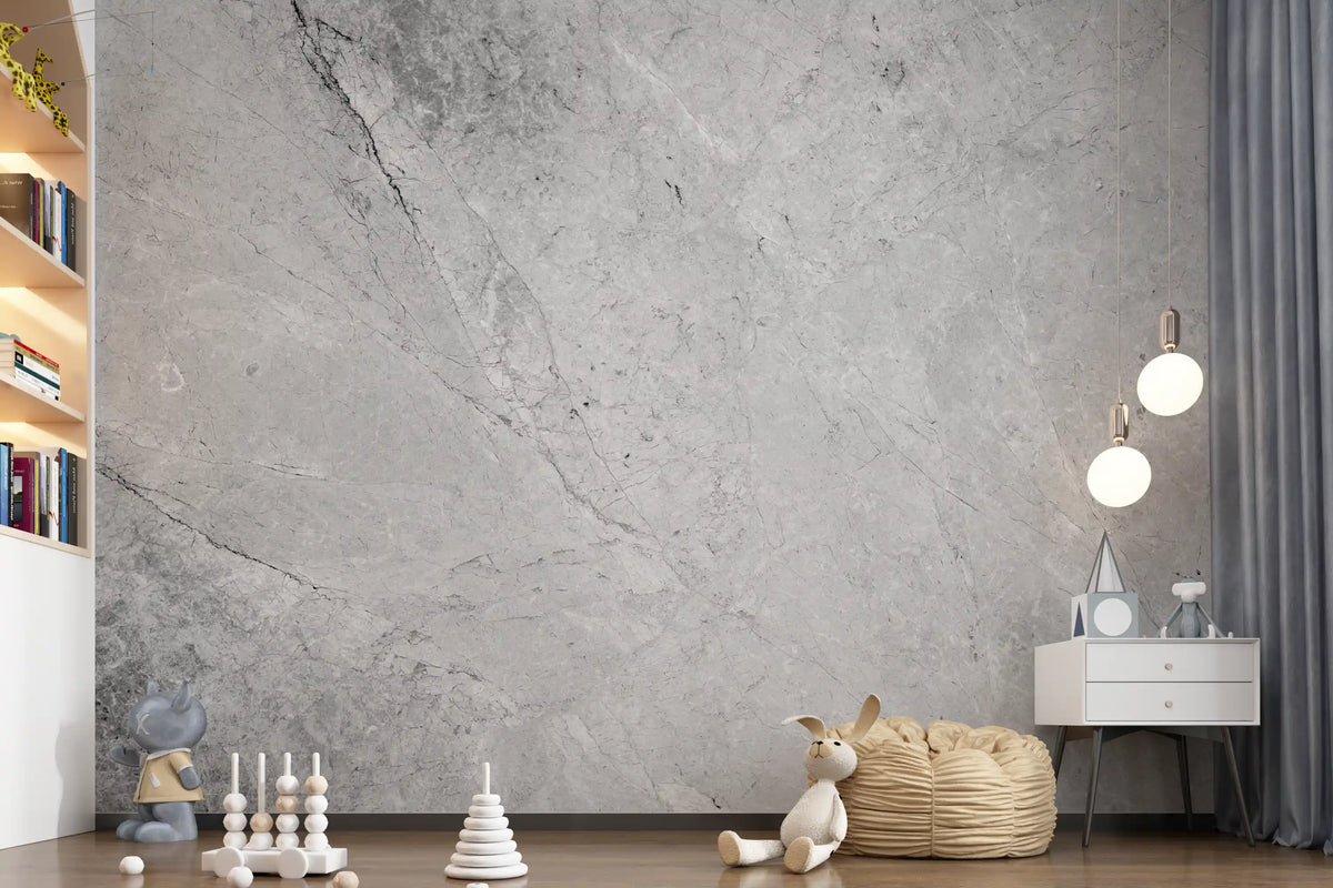 Monochromatic Stone Vein Texture Wall Mural