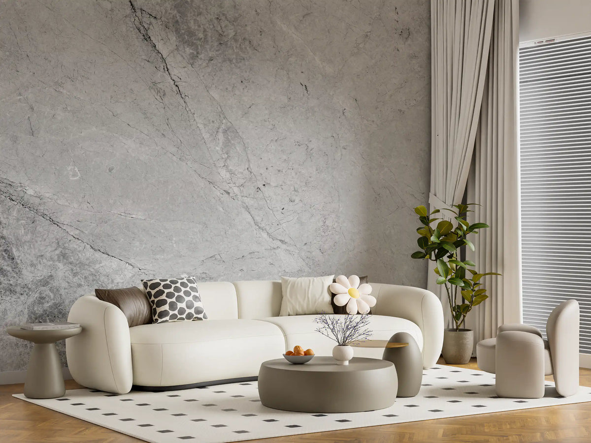 Monochromatic Stone Vein Texture Wall Mural