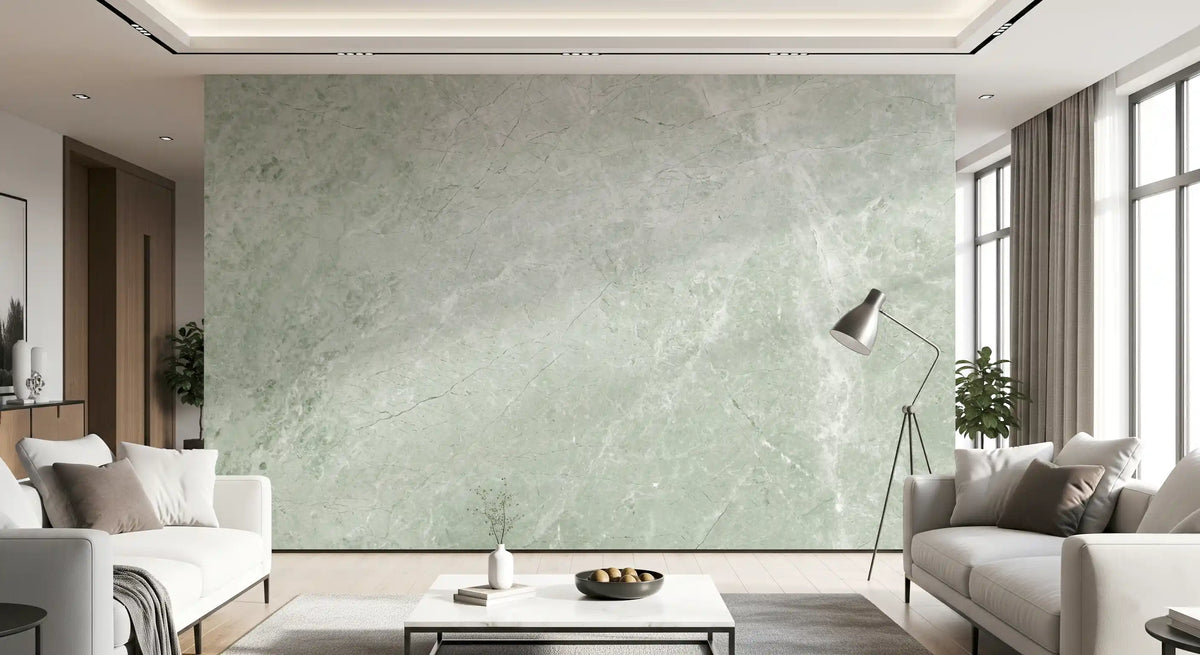 Serene Sage Marble Texture Wall Mural