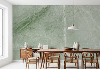 Sage Green Marble Vein Texture Wall Mural