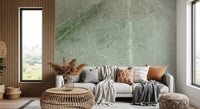 Sage Green Marble Vein Texture Wall Mural