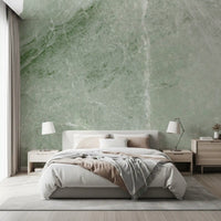 Sage Green Marble Vein Texture Wall Mural