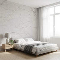 Subtle Cream Marble Veining Wall Mural