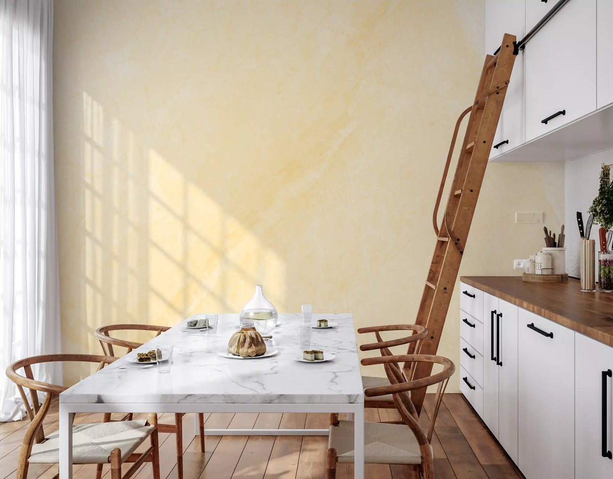 Sunlit Cream Marble Texture Wall Mural