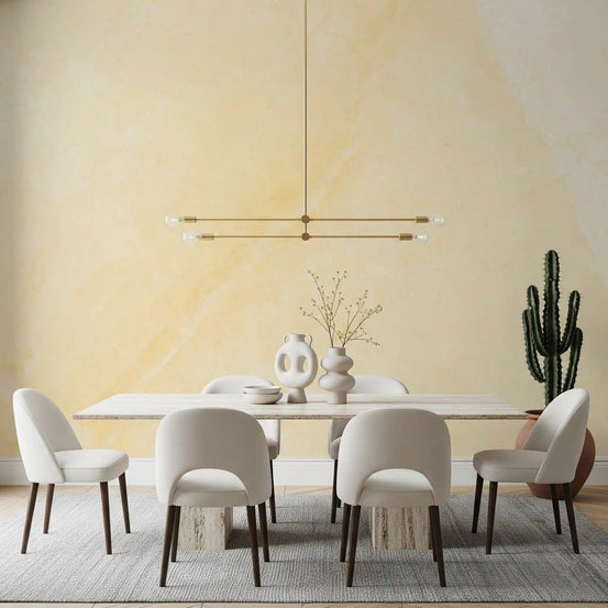 Sunlit Cream Marble Texture Wall Mural