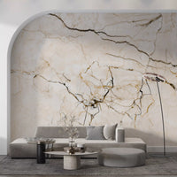 Classic Cream Marble Veins Wall Mural