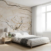 Classic Cream Marble Veins Wall Mural