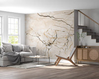 Classic Cream Marble Veins Wall Mural