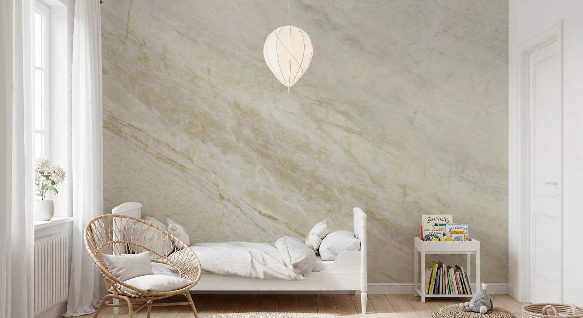 Cream and Sand Marble Vein Wall Mural