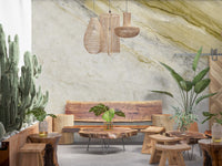 Golden Vein Marble Texture Wall Mural