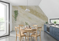 Golden Veined Calacatta Marble Wall Mural