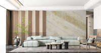Golden Veined Calacatta Marble Wall Mural