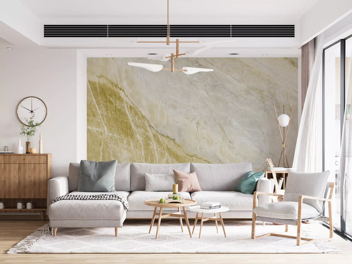 Golden Veined Stone Texture Wall Mural