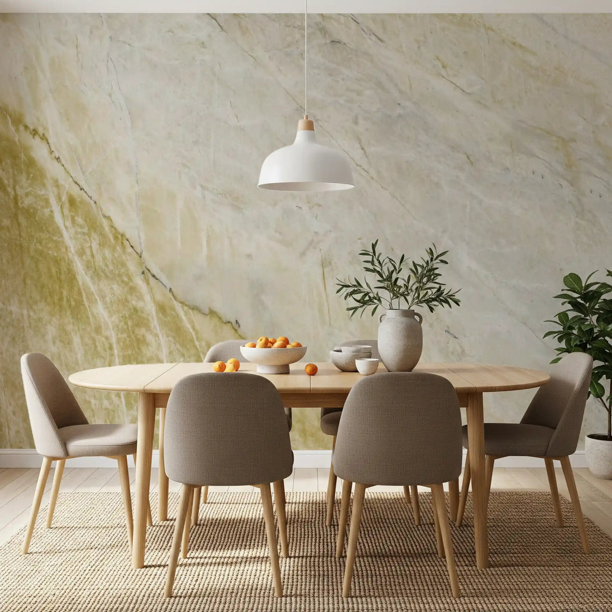 Golden Veined Stone Texture Wall Mural
