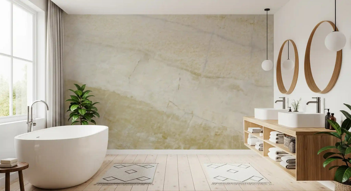 Cream and Sand Marble Veins Wall Mural