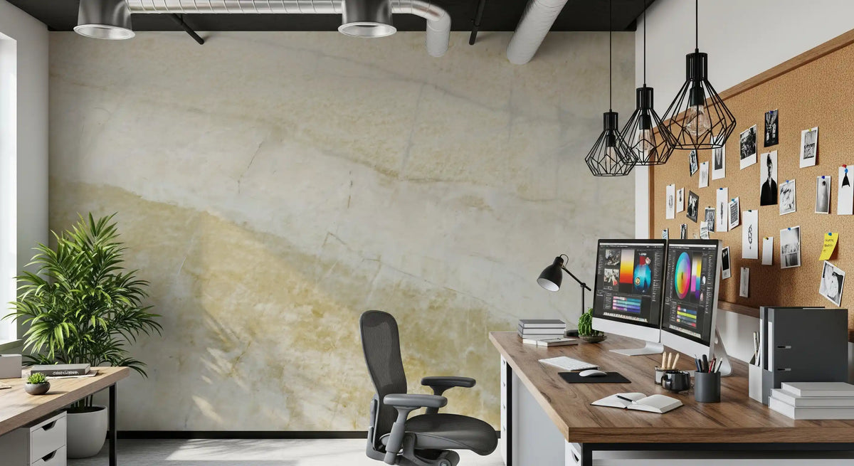 Cream and Sand Marble Veins Wall Mural