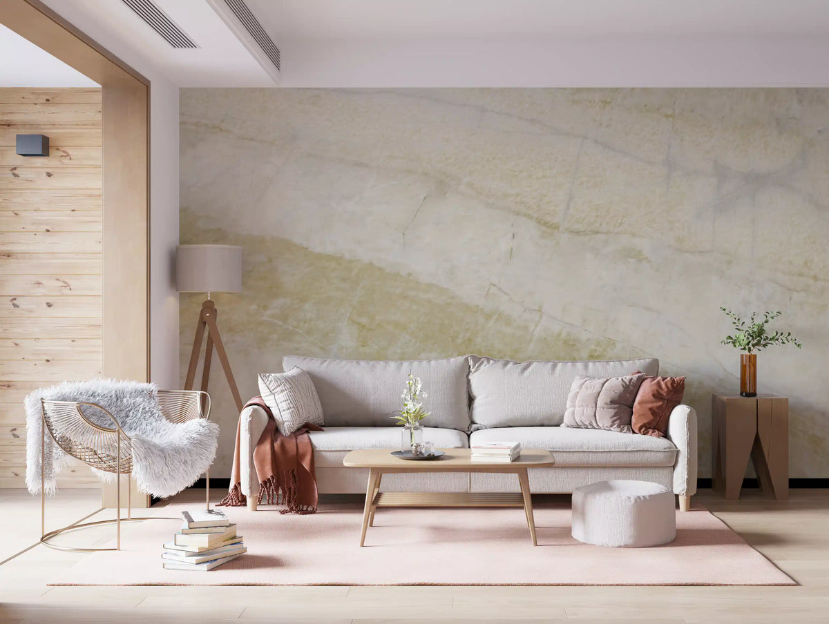 Cream and Sand Marble Veins Wall Mural