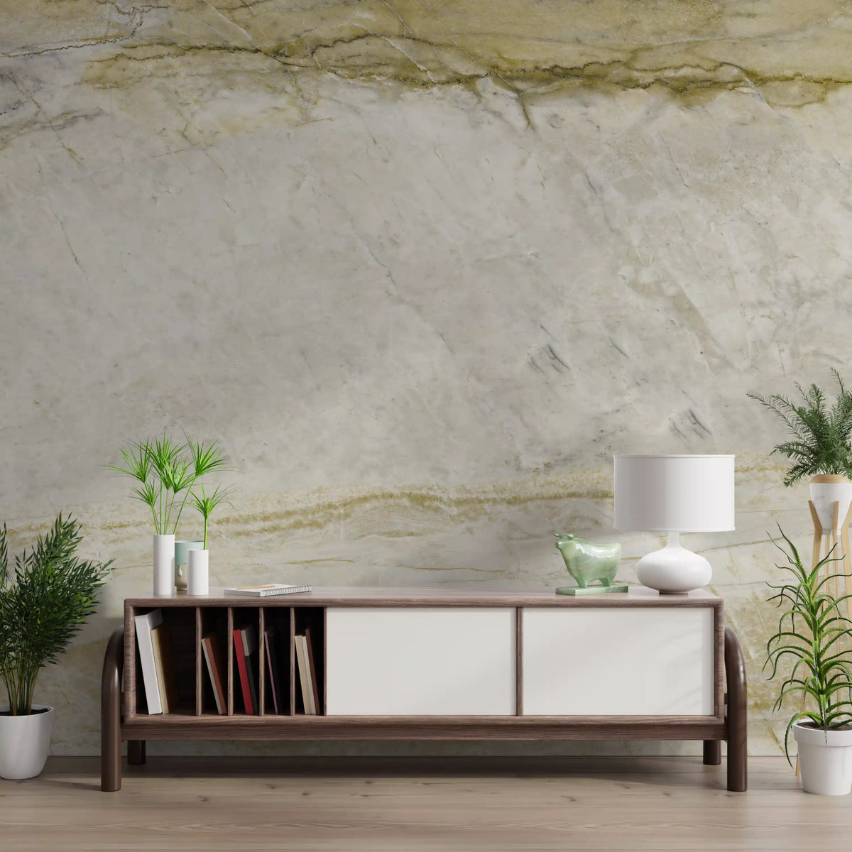 Golden Vein Marble Slab Wall Mural