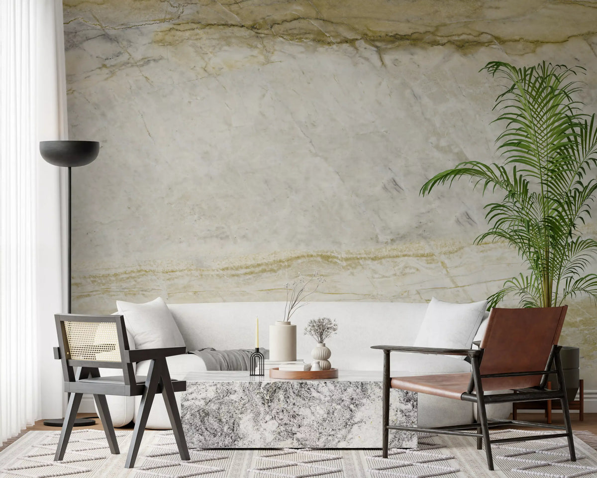 Golden Vein Marble Slab Wall Mural
