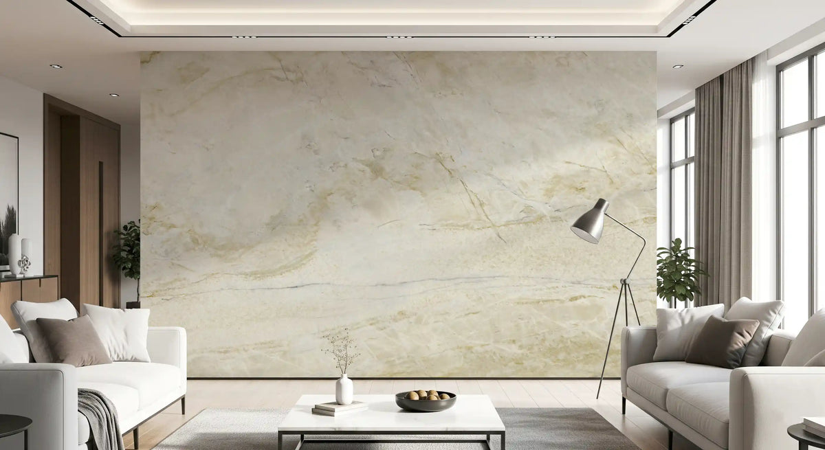 Cream and Gold Marble Vein Wall Mural