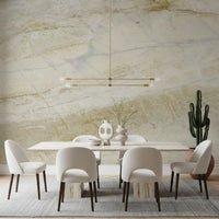 Golden Veined Cream Stone Texture Wall Mural