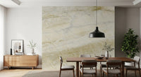 Golden Veined Cream Stone Texture Wall Mural