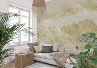 Golden Vein Natural Stone Wall Mural
