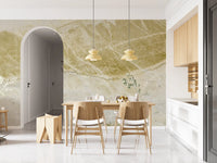 Golden Veined Stone Slab Wall Mural