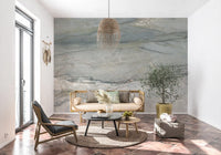 Cool Grey Stone Veins Wall Mural