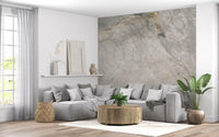 Natural Grey Stone Slab Pattern Wall Mural