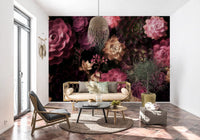 Midnight Succulent Garden Wall Mural