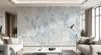Cool Blue Marble Veining Wall Mural