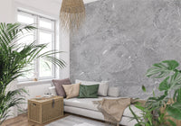 Minimalist Grey Marble Stone Texture Wall Mural